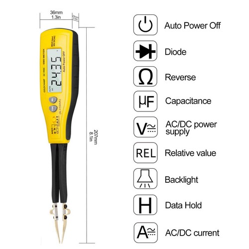 Smd tweezers tester handheld - smd,